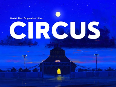 Circus Art© Digital Art + Poetry beautiful design blue ocean branding canva dark dark blue dark painting dark wallpaper figma design illustration material design ui design wallpaper