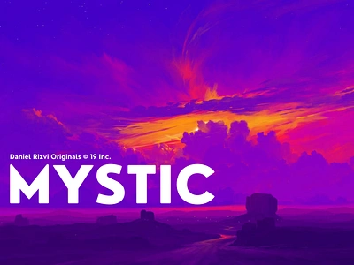 Mystic Art © Digital Art + Poetry cloud depth hills illustrations illustrator landscape nature paint pattern procreate purple purple sky scene sky sunset texture tree typography user experience virtual design