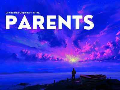 Parents Art © Digital Art + Poetry alone beautiful design blue sky branding canva design digital art figma design illustration magazine design man standing man standing alone night sky poetry solitary ui vector