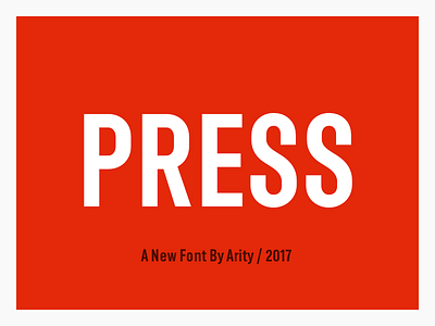Press / 2017 font type type design typeface