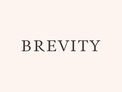 Brevity Logo brevity brevity type font fonts type design type foundry typeface