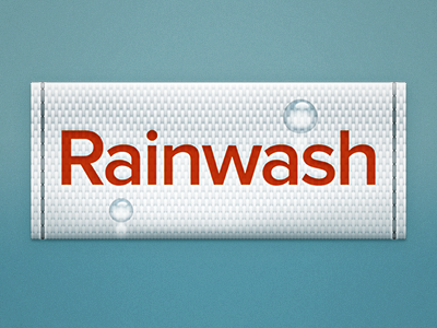 Rainwash icon illustration product rainwash