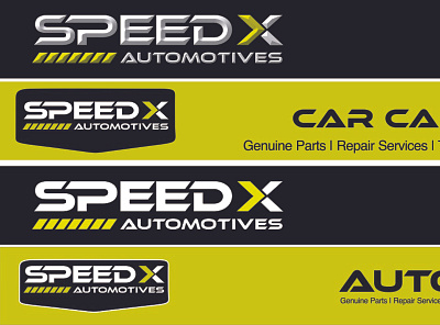 SPEED X Automotives design flat illustration illustrator logo minimal