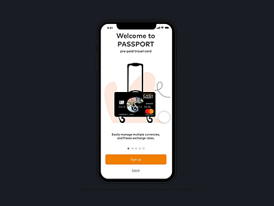 CashPassport MasterCard app finance on boarding travel ux ui