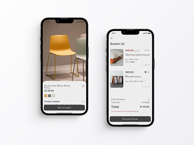 Furniture e-commerce iOS mobile app