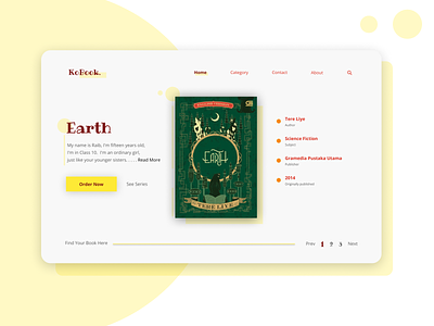 Book Store - Landing Page design landing page ui ui design website design