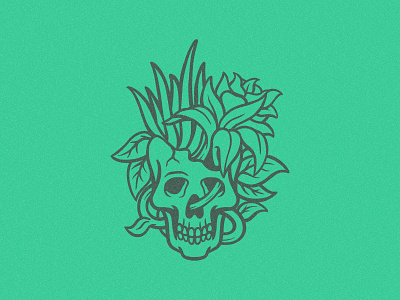 Skull Head Weed badge cartoon death distressed head illustration inside logo marijuana middle mindfull old retro root skull tshirt design typography vintage weed