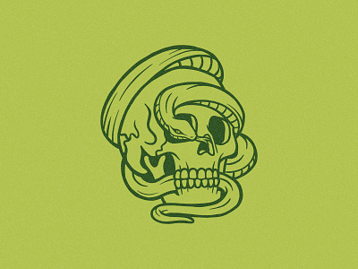 Snake Above Head Skull