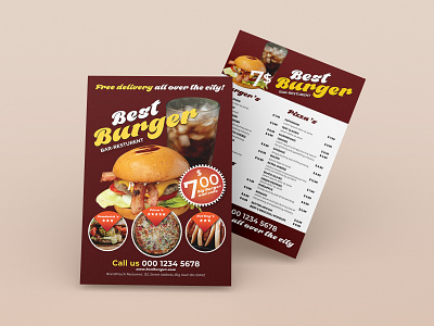 Restaurant Flyer Design (Project 2) burger burgers flyer flyer design flyer design ideas flyer designer flyer designs flyers modern flyer