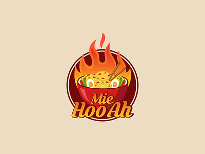 Mie Hoo Ah (Unofficial Logo Design) branding coreldraw design graphic design illustration logo noodle spicy
