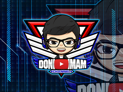 Doni Imam Youtube Channel (Esports Logo Style) branding channel design esports gaming graphic design illustration logo photoshop vector youtube