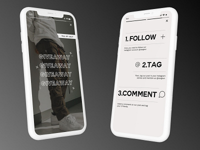 Instagram Story Ads. Giveaway app branding design illustration typography ui ux