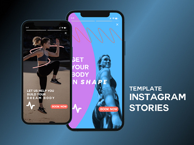 Instagram Stories Sport Advertising branding design illustration typography