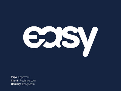 Logo Easy branding design illustration logo typography