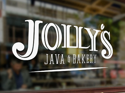 Jolly's bakery branding casual coffee lettering logo signage store front typography