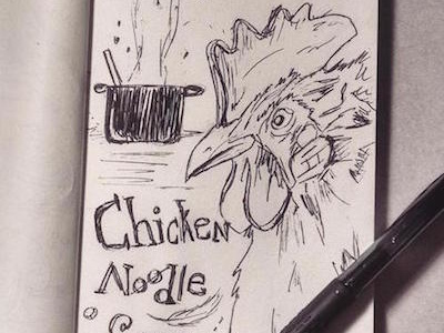 The Recipe chicken food ink inktober sketch