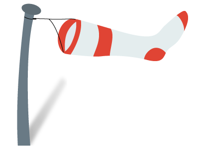 Windsock flag icon sock wind