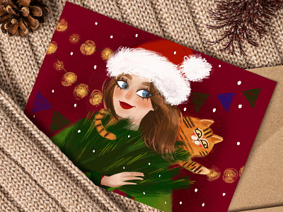Winter card advert branding character characterdesign christmas design festive holiday illustration new year winter
