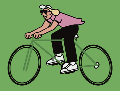 Biker dude - Branding Illustration adobe bike biker branding city cycle design future graphic design hipster illustration illustrator logo speed vector