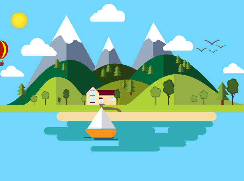 Island illustration by Fereshteh Negahban on Dribbble