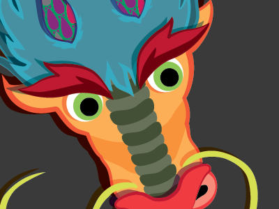 Year of the Dragon banner dragon illustration vector wip