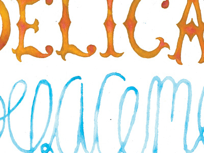 Delicate Defacement guerilla handletter marketing project school typography watercolour