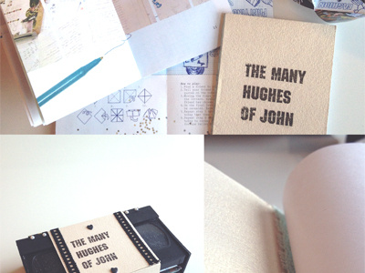 The Many Hughes Of John binding design hand rendered john hughes school school project