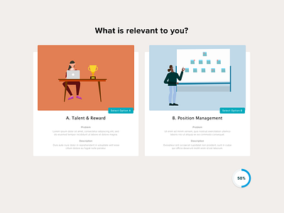 objectives survey design illustration objectives survey position management talent reward ui ux whiteboard