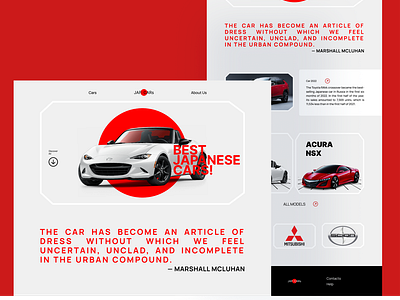 JAP. CARs design ui ux web design