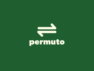 Permuto Logo Concept arrow arrows illustrator logo logo design thick lines typography wip work in progress