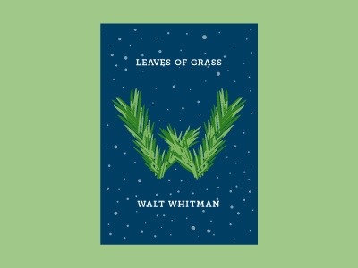 Leaves of Grass Cover book cover design drop cap grass illustrator jessica hische jmc100days lettering stars universe walt whitman whitman