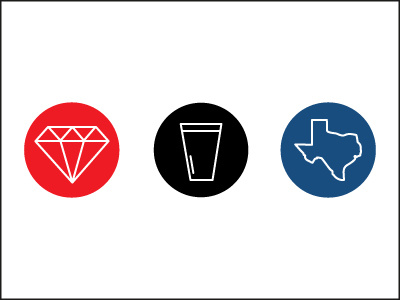 Icon Set beer icon icon set icons illustrator jmc100days ruby ruby on rails texas thick lines