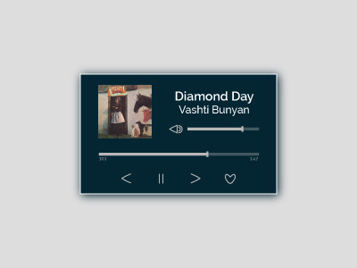 Music Player dailyui music player ui