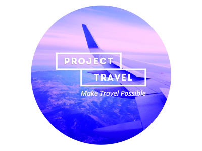 Project Travel Logo branding flying logo project travel