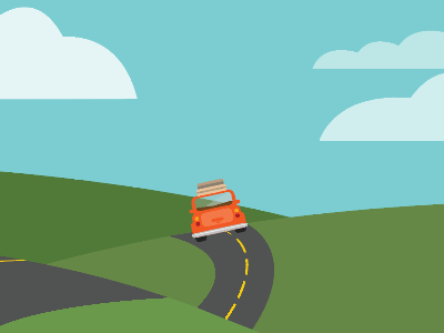 Beep Beep! spicewagon road trip design color flat design illustration