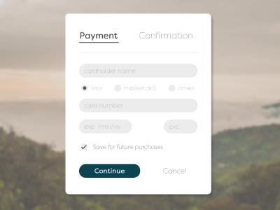 Daily UI 002 app card challenge credit card dailyui design form payment ui web
