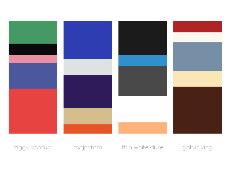You remind me of the babe magic dance color palette design color david bowie