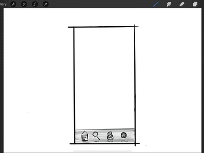 learning to wireframe sketch on procreate