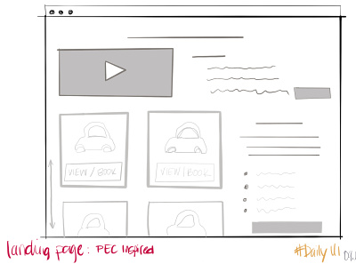 Daily UI 003: landing page dailyui procreate ux wireframes