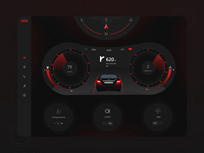 HMI Dashboard car car design dashboard dotchallenge hmi hmi dashboard ui uiux website