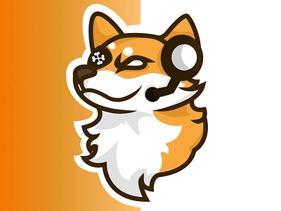 MASCOT || Twitch logo with shiba inu dog dog illustration dog logo illustration logo logo design mascot mascot character mascot logo shiba shiba inu