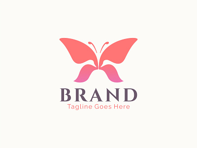 Butterfly and Swan Logo animal animal logo beauty beauty logo brand butterfly fly illustration logo logo brand logo design swan