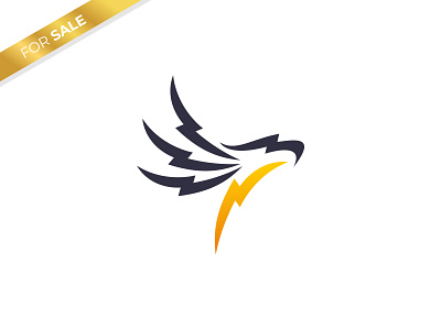 Logo (Lightning + Eagle) animal bolt brand brand logo branding design designer eagle excellent fly graphic illustration lightning logo logo creator logo design phoenix template thunder vector