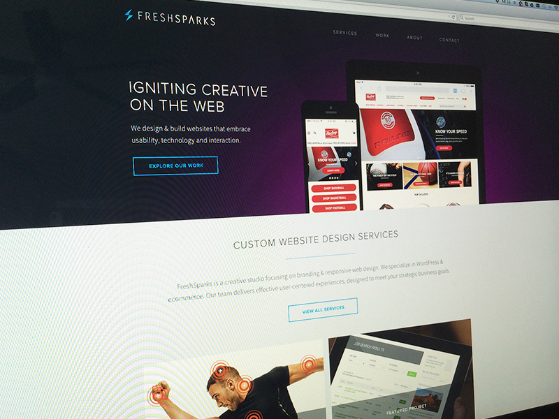 FreshSparks Website web design responsive portfolio website