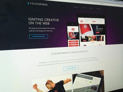 FreshSparks Website portfolio responsive web design website
