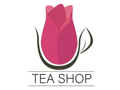 Tea Shop design logo logo design rose shop tea shop team