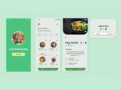 Food Ordering App UI design 🍴🍕🥣 app branding color design dribbble figma first food delivery graphic design idea simple student ui ux