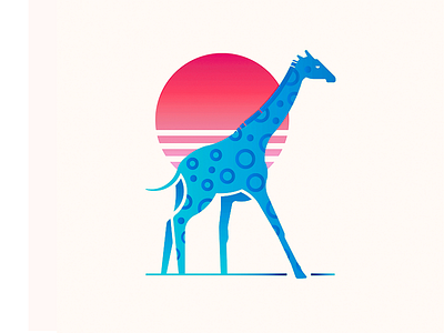 Blue Giraffe giraffe illustration