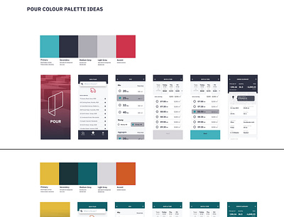 Colour Palette Idea Presentation for B2B Scheduling App app branding design ui ux