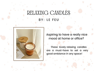 Le Feu : Relaxing Candles design graphic design typography